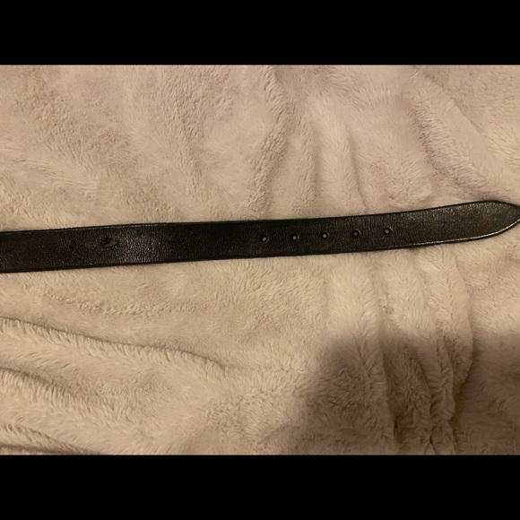 Silver leather Gucci belt